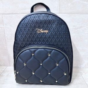 NWT Disney Originals 100 Black Mickey Backapck Purse with Gold Accents